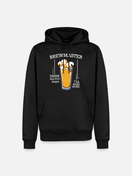 brew beer - Men’s Premium Organic Hoodie - black