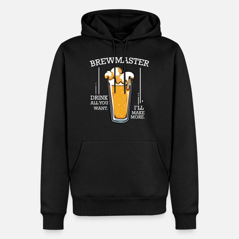 Bier brauen - Männer Premium Bio Hoodie - Schwarz