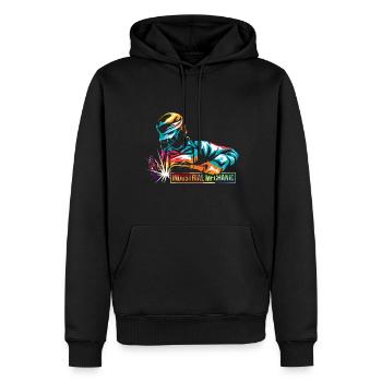 Industriemechaniker - Männer Premium Bio Hoodie - Schwarz - Vorne - Nico (187cm)