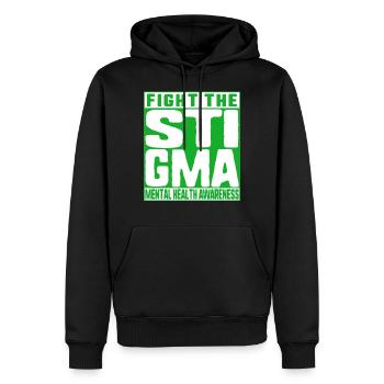 Combattre la stigmatisation maladie de sensibilisation à la santé mentale - Sweat à capuche Premium bio Homme - noir - Devant - Nico (187cm)