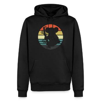 Koala - Sweat à capuche Premium bio Homme - noir - Devant - Nico (187cm)
