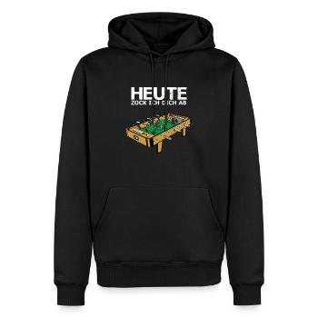 Tischkicker - Männer Premium Bio Hoodie - Schwarz - Vorne - Nico (187cm)
