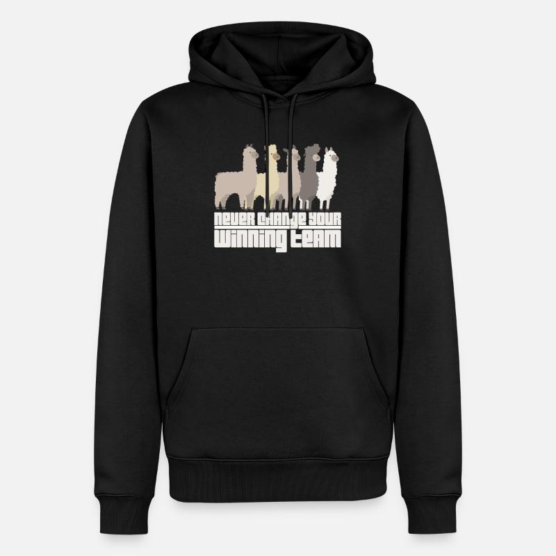 Troupeau d'alpaga - Sweat à capuche Premium bio Homme - noir
