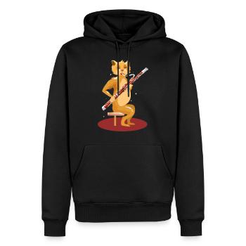 Fagottkatze Fagott Katze - Männer Premium Bio Hoodie - Schwarz - Vorne - Nico (187cm)