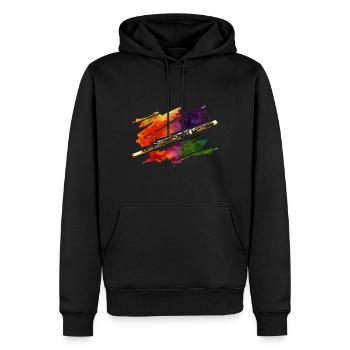 Fagott - Männer Premium Bio Hoodie - Schwarz - Vorne - Nico (187cm)