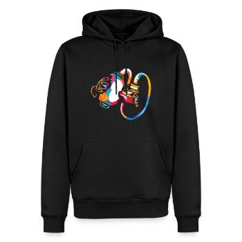 Anesthésiste anesthésiste - Sweat à capuche Premium bio Homme - noir - Devant - Nico (187cm)