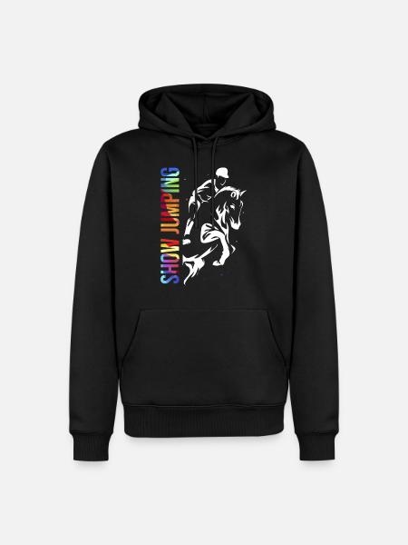 Saut d'obstacles saut d'obstacles équitation - Sweat à capuche Premium bio Homme - noir