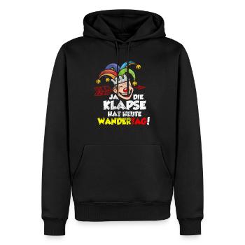 Karneval Fasching Verrückt Lustig - Männer Premium Bio Hoodie - Schwarz - Vorne - Nico (187cm)