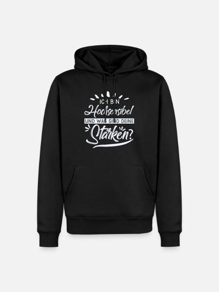 Hochsensibilität - Männer Premium Bio Hoodie - Schwarz