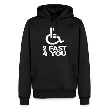 Rollstuhl Rollstuhlfahrer Behinderte Rollstühle - Männer Premium Bio Hoodie - Schwarz - Vorne - Nico (187cm)