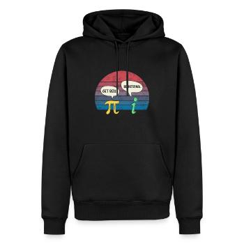Vintage Get Real Be Rational Pi Day i Imaginary - Sweat à capuche Premium bio Homme - noir - Devant - Nico (187cm)