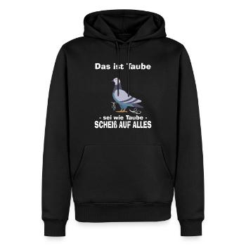 Tauben - Männer Premium Bio Hoodie - Schwarz - Vorne - Nico (187cm)