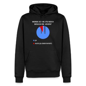 Lustiger Bouldern Spruch Kreisdiagramm für Boulder - Männer Premium Bio Hoodie - Schwarz - Vorne - Nico (187cm)