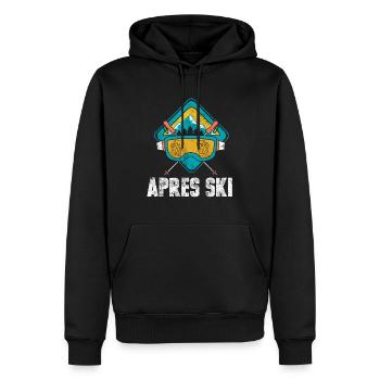 Apres ski - Sweat à capuche Premium bio Homme - noir - Devant - Nico (187cm)