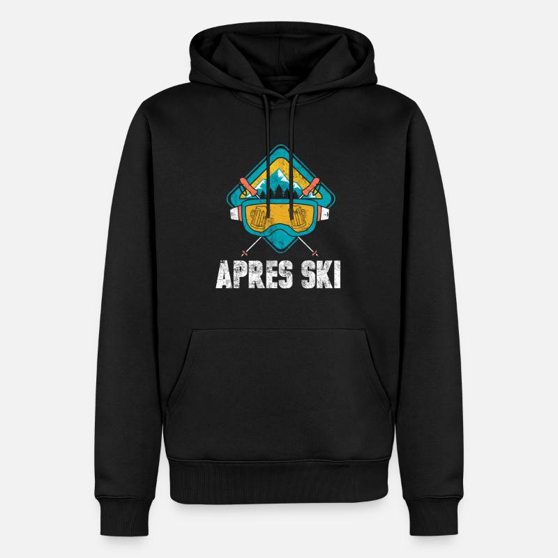 Apres ski - Sweat à capuche Premium bio Homme - noir