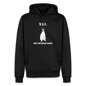Kaninchen mit Sonnenbrille Hase Lustiges Geschenk - Männer Premium Bio Hoodie - Schwarz - Vorne - Nico (187cm)