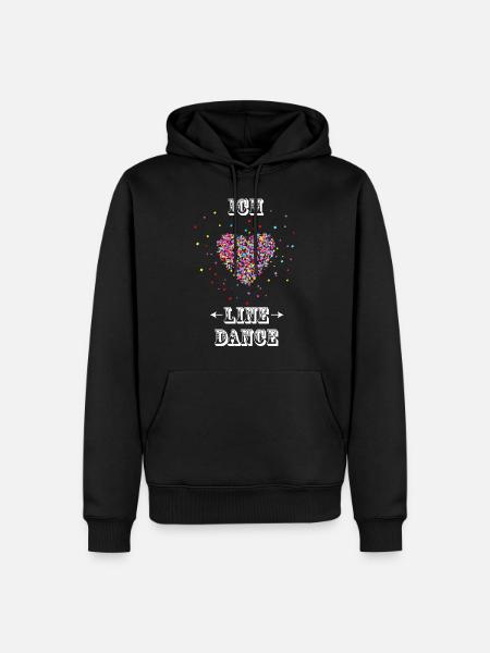 Ich liebe LINEDANCE - Männer Premium Bio Hoodie - Schwarz
