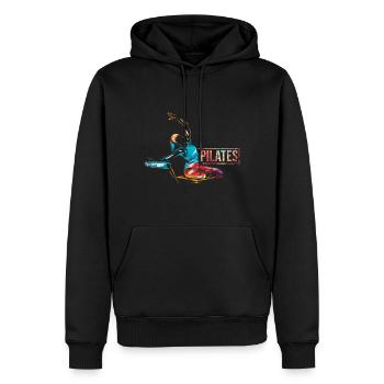 Pilates Geschenk - Männer Premium Bio Hoodie - Schwarz - Vorne - Nico (187cm)