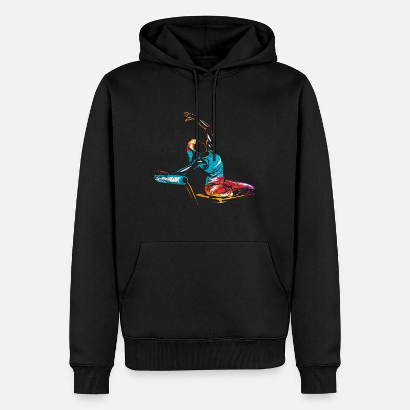 Exercice de Pilates - Sweat à capuche Premium bio Homme - noir