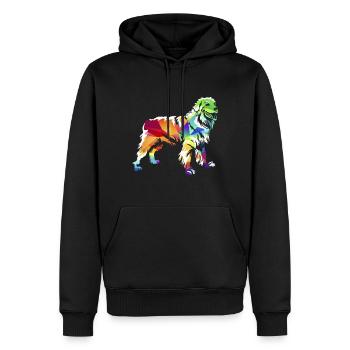 Hovawart - Sweat à capuche Premium bio Homme - noir - Devant - Nico (187cm)