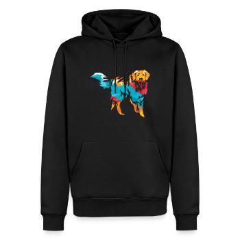 Hovawart - Sweat à capuche Premium bio Homme - noir - Devant - Nico (187cm)