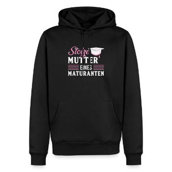 fier mère diplôme d'études secondaires diplôme d'études secondaires - Sweat à capuche Premium bio Homme - noir - Devant - Nico (187cm)