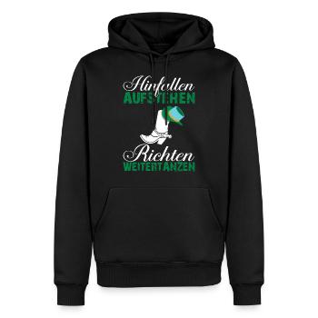 Linedance Tanzen Western Geschenk Spruch Lustig - Männer Premium Bio Hoodie - Schwarz - Vorne - Nico (187cm)