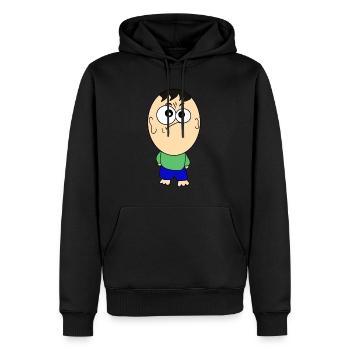 Lustige Bilder mit riesen Kopf - Männer Premium Bio Hoodie - Schwarz - Vorne - Nico (187cm)