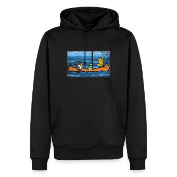 Canoë Canoë Kayak cadeau - Sweat à capuche Premium bio Homme - noir - Devant - Nico (187cm)