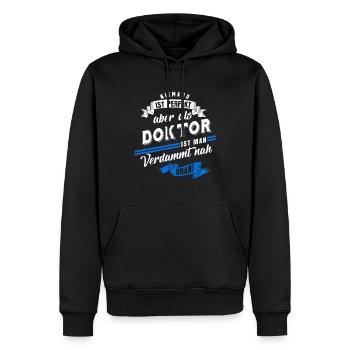 Doktor Doktortitel Doktorarbeit - Männer Premium Bio Hoodie - Schwarz - Vorne - Nico (187cm)