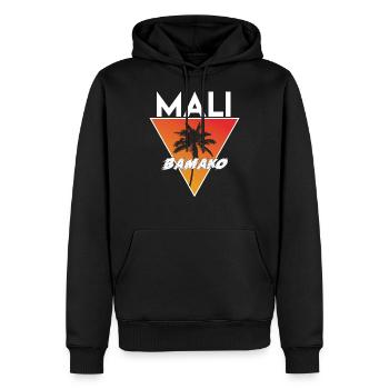 mali avec capital - Sweat à capuche Premium bio Homme - noir - Devant - Nico (187cm)