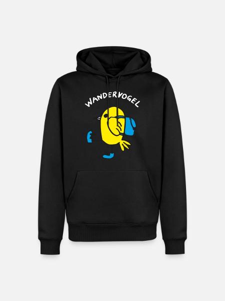 WANDERVOGEL, Wandern - Männer Premium Bio Hoodie - Schwarz