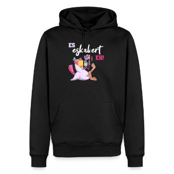 Es Eskaliert Eh - Männer Premium Bio Hoodie - Schwarz - Vorne - Nico (187cm)