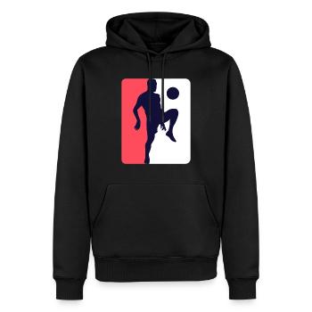 Fußball Logo Verein Fußballer - Männer Premium Bio Hoodie - Schwarz - Vorne - Nico (187cm)
