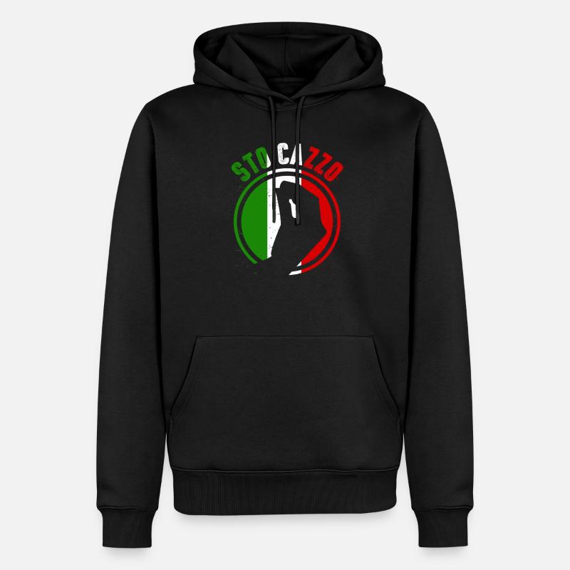 Signe de main Italie - Sweat à capuche Premium bio Homme - noir