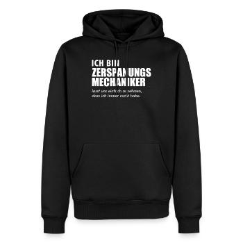 Zerspaner Zerspanungsmechaniker Geschenk - Männer Premium Bio Hoodie - Schwarz - Vorne - Nico (187cm)