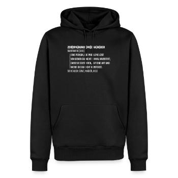 Zerspanungsmechaniker Dreher Geschenk - Männer Premium Bio Hoodie - Schwarz - Vorne - Nico (187cm)