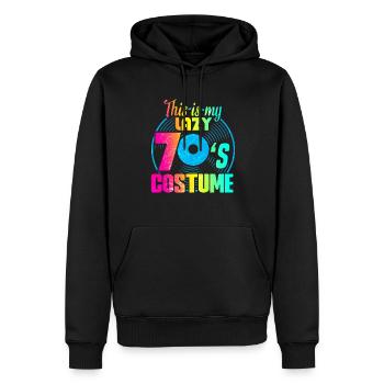 70er 1970er 70 Jahre Siebziger Musik Disco Kostüm - Männer Premium Bio Hoodie - Schwarz - Vorne - Nico (187cm)