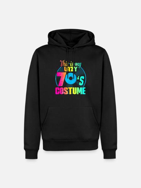 70er 1970er 70 Jahre Siebziger Musik Disco Kostüm - Männer Premium Bio Hoodie - Schwarz