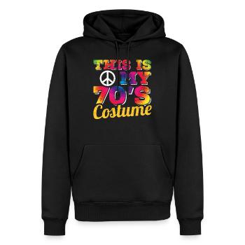 70er 1970 70 ans 70 Musique Disco Costume - Sweat à capuche Premium bio Homme - noir - Devant - Nico (187cm)