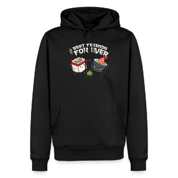 Meilleurs amis pour toujours Sushi Love Japan - Sweat à capuche Premium bio Homme - noir - Devant - Nico (187cm)