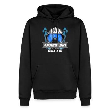 Apres ski elite skieur sports d'hiver - Sweat à capuche Premium bio Homme - noir - Devant - Nico (187cm)