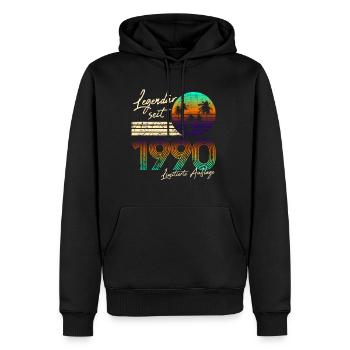 30. Geburtstag Männer Legendär Seit 1990 Vintage - Männer Premium Bio Hoodie - Schwarz - Vorne - Nico (187cm)