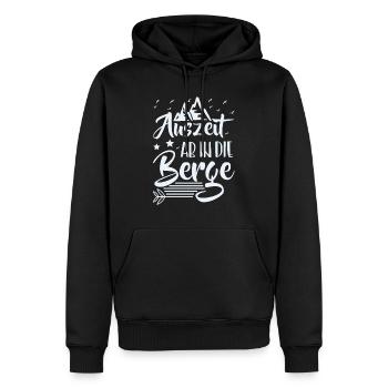 Berge - Männer Premium Bio Hoodie - Schwarz - Vorne - Nico (187cm)