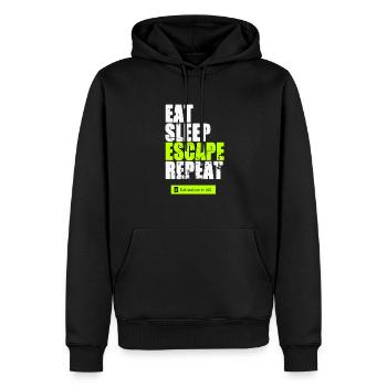 Eat Sleep Escape Repeat Escape from Raid - Sweat à capuche Premium bio Homme - noir - Devant - Nico (187cm)