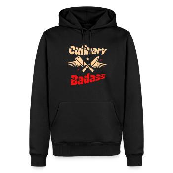 Culinary Badass Chef Kitchen Cook Cooking Gift - Men’s Premium Organic Hoodie - black - Front - Nico (187cm)