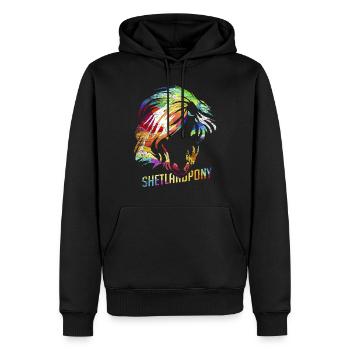 Shetlandpony - Männer Premium Bio Hoodie - Schwarz - Vorne - Nico (187cm)