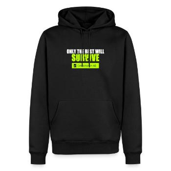 Seuls les meilleurs survivront à l'évasion du raid - Sweat à capuche Premium bio Homme - noir - Devant - Nico (187cm)