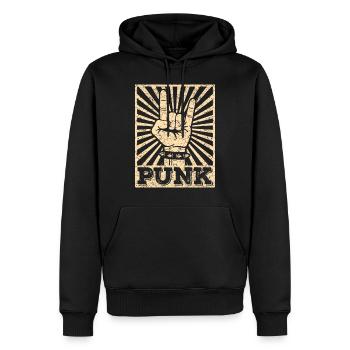 Cadeau de concert de groupe de punk rock - Sweat à capuche Premium bio Homme - noir - Devant - Nico (187cm)