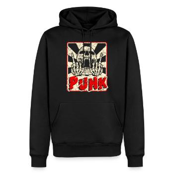 Cadeau de concert de groupe de punk rock - Sweat à capuche Premium bio Homme - noir - Devant - Nico (187cm)